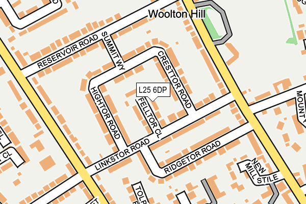 L25 6DP map - OS OpenMap – Local (Ordnance Survey)