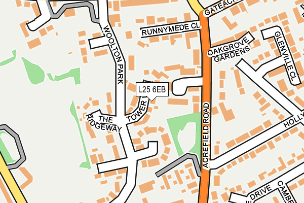 L25 6EB map - OS OpenMap – Local (Ordnance Survey)