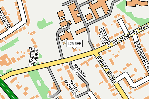 L25 6EE map - OS OpenMap – Local (Ordnance Survey)