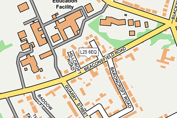 L25 6EQ map - OS OpenMap – Local (Ordnance Survey)
