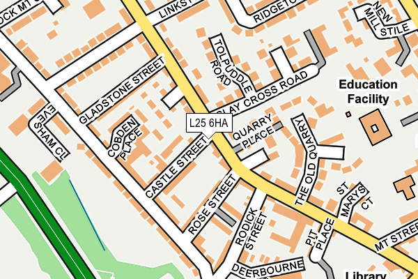 L25 6HA map - OS OpenMap – Local (Ordnance Survey)