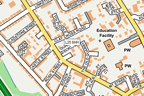 L25 6HH map - OS OpenMap – Local (Ordnance Survey)