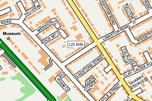 L25 6HN map - OS OpenMap – Local (Ordnance Survey)
