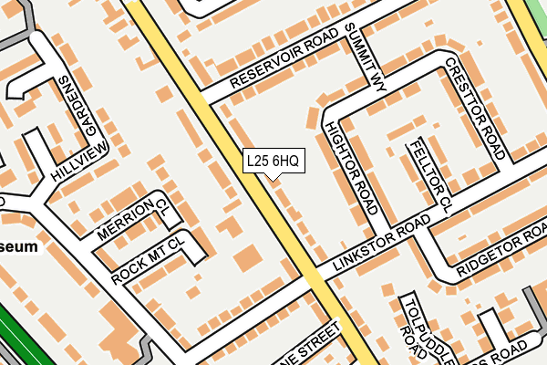L25 6HQ map - OS OpenMap – Local (Ordnance Survey)