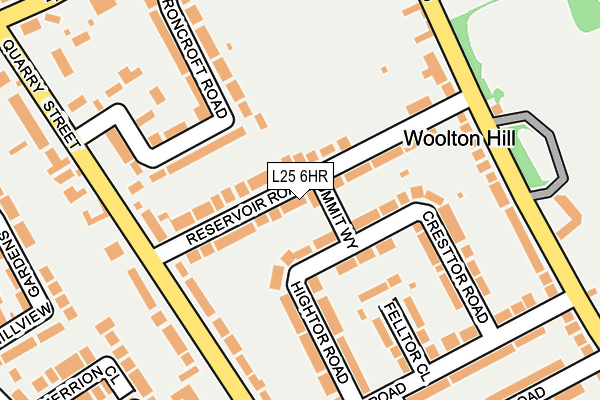 L25 6HR map - OS OpenMap – Local (Ordnance Survey)