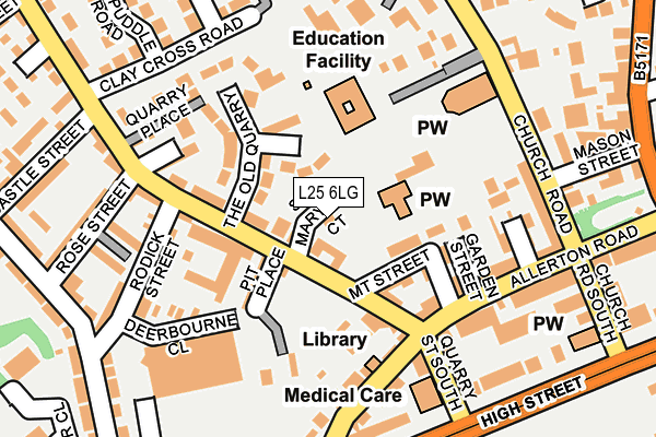 L25 6LG map - OS OpenMap – Local (Ordnance Survey)