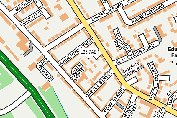 L25 7AE map - OS OpenMap – Local (Ordnance Survey)