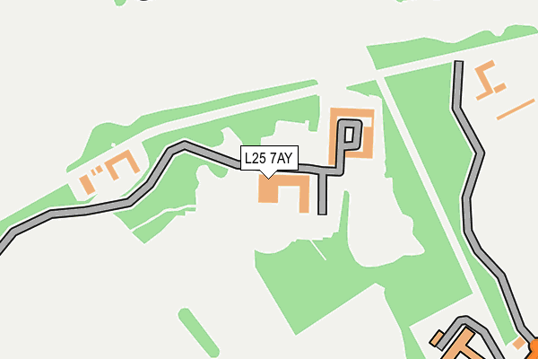 L25 7AY map - OS OpenMap – Local (Ordnance Survey)