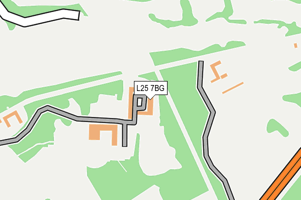 L25 7BG map - OS OpenMap – Local (Ordnance Survey)