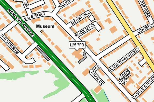 L25 7FB map - OS OpenMap – Local (Ordnance Survey)