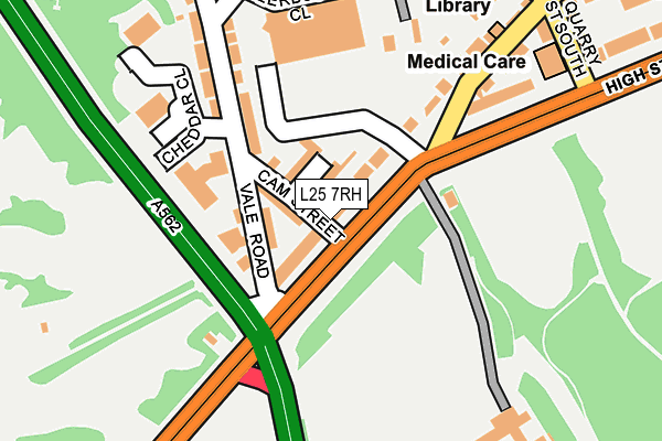 L25 7RH map - OS OpenMap – Local (Ordnance Survey)