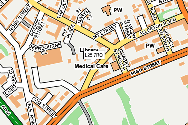 L25 7RQ map - OS OpenMap – Local (Ordnance Survey)