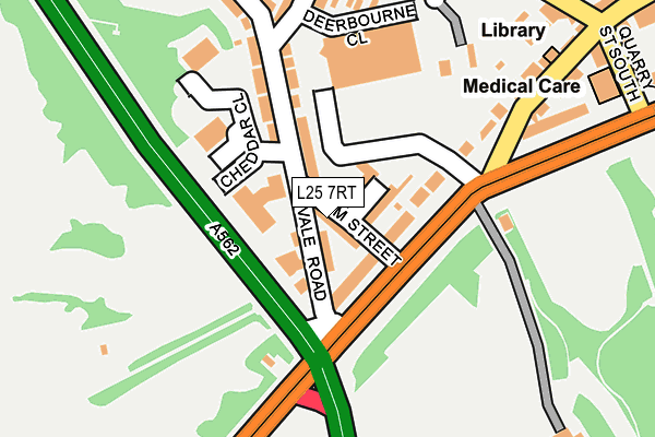 L25 7RT map - OS OpenMap – Local (Ordnance Survey)