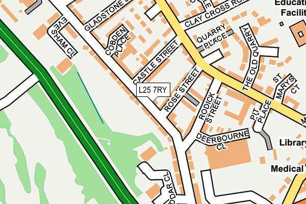 L25 7RY map - OS OpenMap – Local (Ordnance Survey)