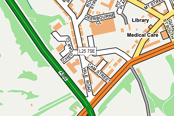 L25 7SE map - OS OpenMap – Local (Ordnance Survey)