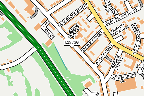 L25 7SG map - OS OpenMap – Local (Ordnance Survey)
