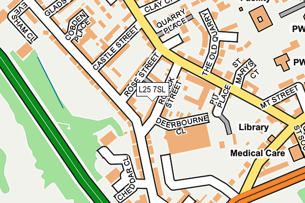 L25 7SL map - OS OpenMap – Local (Ordnance Survey)