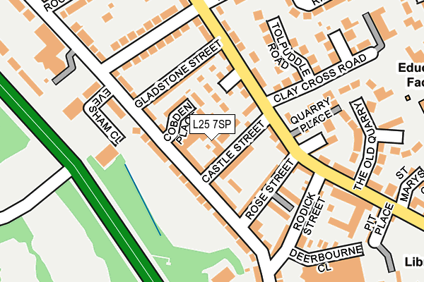 L25 7SP map - OS OpenMap – Local (Ordnance Survey)