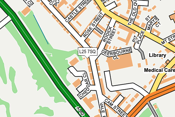 L25 7SQ map - OS OpenMap – Local (Ordnance Survey)