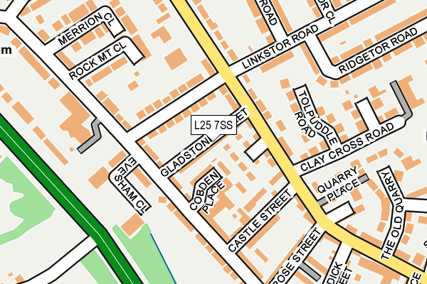 L25 7SS map - OS OpenMap – Local (Ordnance Survey)