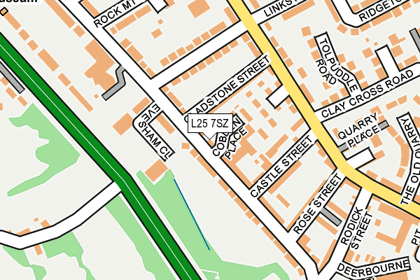 L25 7SZ map - OS OpenMap – Local (Ordnance Survey)