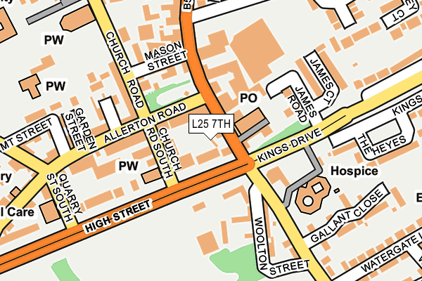 L25 7TH map - OS OpenMap – Local (Ordnance Survey)