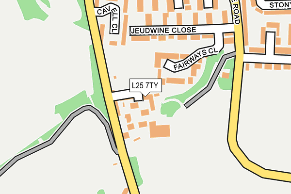 L25 7TY map - OS OpenMap – Local (Ordnance Survey)