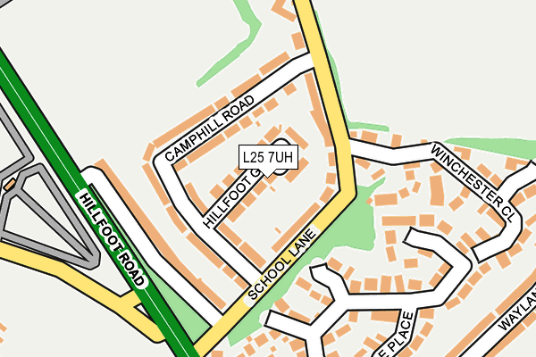 L25 7UH map - OS OpenMap – Local (Ordnance Survey)