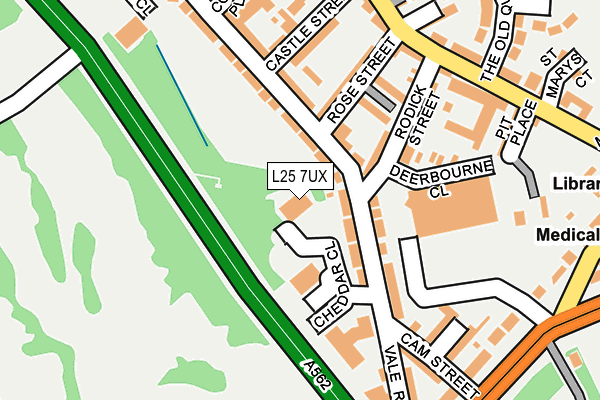 L25 7UX map - OS OpenMap – Local (Ordnance Survey)