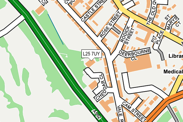 L25 7UY map - OS OpenMap – Local (Ordnance Survey)