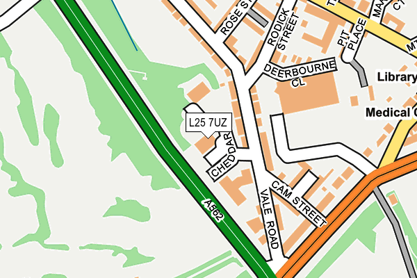 L25 7UZ map - OS OpenMap – Local (Ordnance Survey)