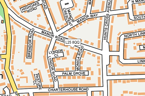 L25 8QQ map - OS OpenMap – Local (Ordnance Survey)