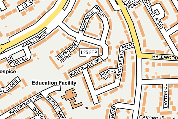 L25 8TP map - OS OpenMap – Local (Ordnance Survey)