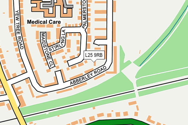 L25 9RB map - OS OpenMap – Local (Ordnance Survey)