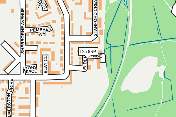 L25 9RP map - OS OpenMap – Local (Ordnance Survey)