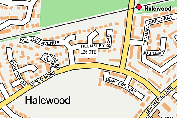 L26 0TB map - OS OpenMap – Local (Ordnance Survey)