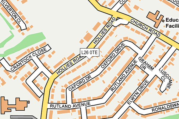 L26 0TE map - OS OpenMap – Local (Ordnance Survey)