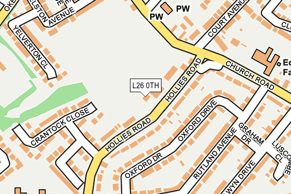 L26 0TH map - OS OpenMap – Local (Ordnance Survey)