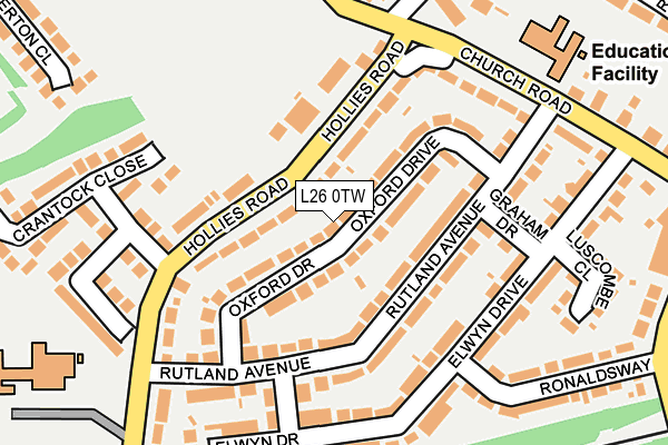 L26 0TW map - OS OpenMap – Local (Ordnance Survey)