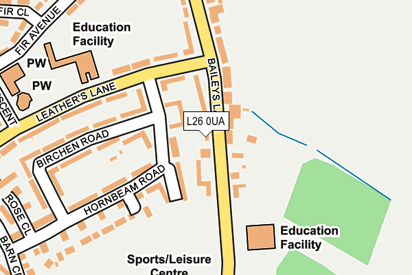 L26 0UA map - OS OpenMap – Local (Ordnance Survey)