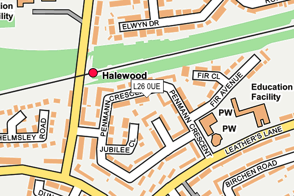 L26 0UE map - OS OpenMap – Local (Ordnance Survey)