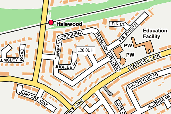 L26 0UH map - OS OpenMap – Local (Ordnance Survey)