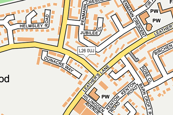 L26 0UJ map - OS OpenMap – Local (Ordnance Survey)