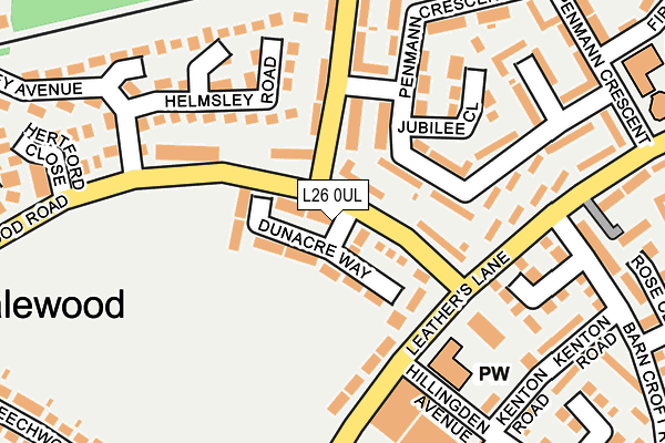 L26 0UL map - OS OpenMap – Local (Ordnance Survey)