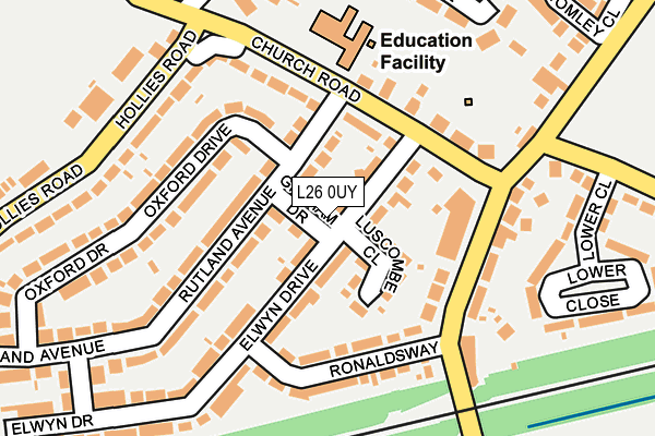 L26 0UY map - OS OpenMap – Local (Ordnance Survey)
