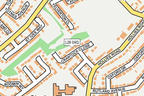L26 0XQ map - OS OpenMap – Local (Ordnance Survey)
