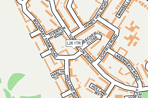 L26 1TR map - OS OpenMap – Local (Ordnance Survey)