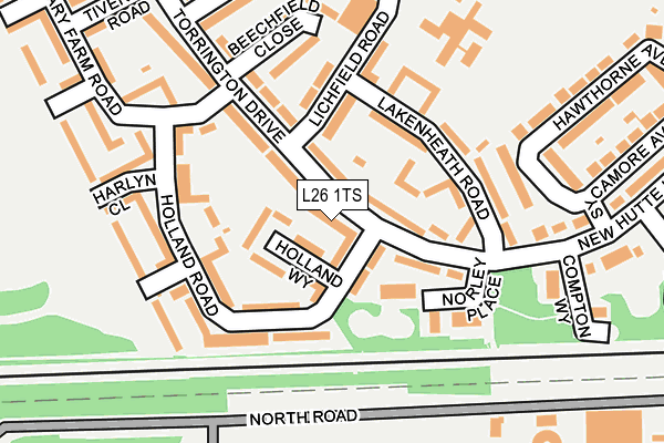 L26 1TS map - OS OpenMap – Local (Ordnance Survey)