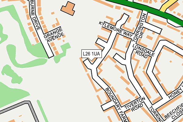 L26 1UA map - OS OpenMap – Local (Ordnance Survey)