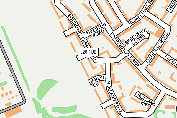 L26 1UB map - OS OpenMap – Local (Ordnance Survey)